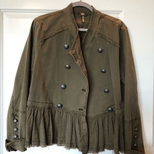 LIKE NEW Free People Army Jacket with Buttons